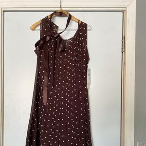 Brown polka dot dress